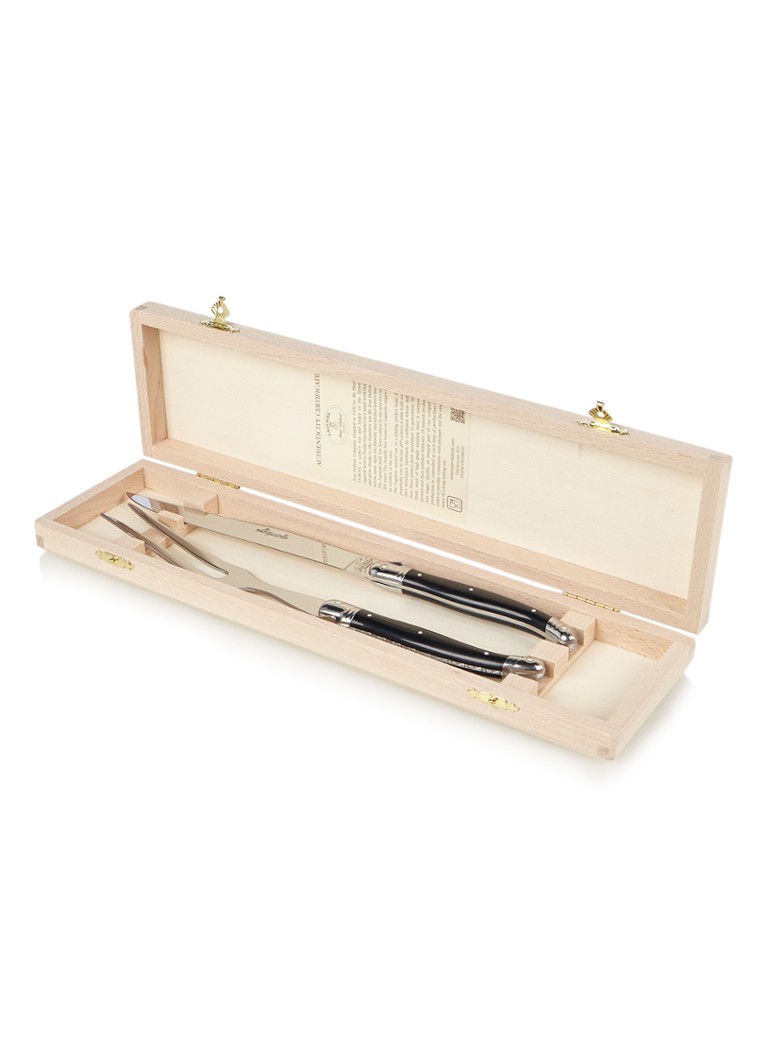 Laguiole Jean Dubost Trancheerset 2-delig Zwart - Deal