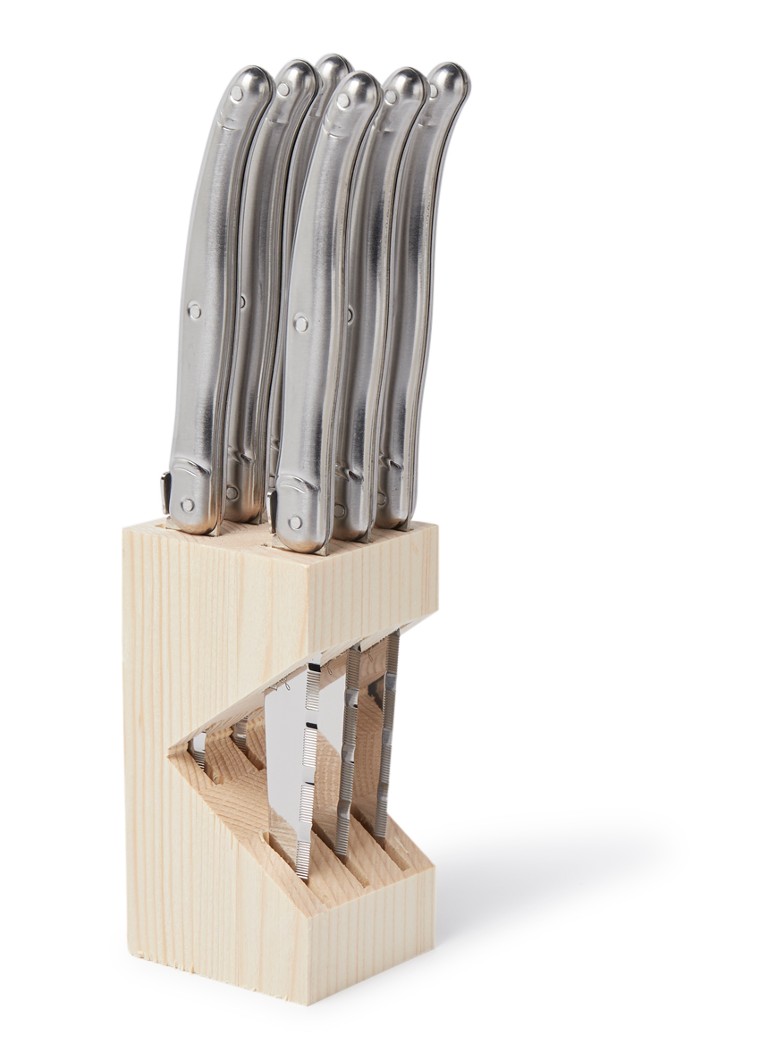 Laguiole Jean Dubost Steakmes set van 6 Zilver - Deal