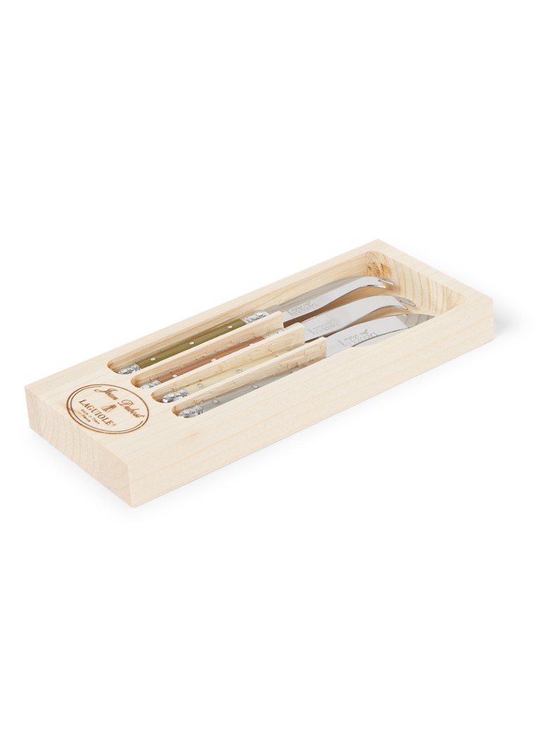 Laguiole Jean Dubost Boter- en kaasmes set van 4 Multicolor - Deal