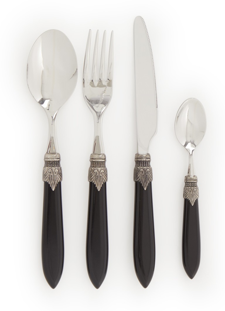 Laguiole Jean Dubost Murano bestekset 24-delig Zwart - Deal