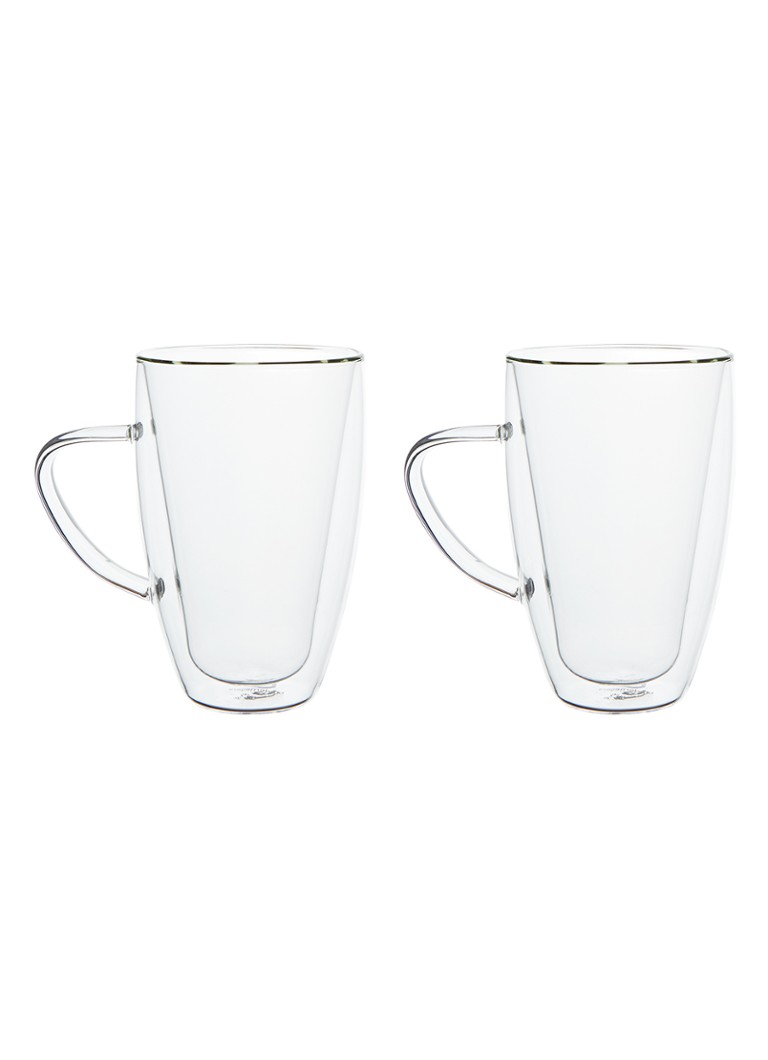 Bredemeijer Duo dubbelwandig koffie- en theeglas 32 cl set van 2 Transparant - Deal