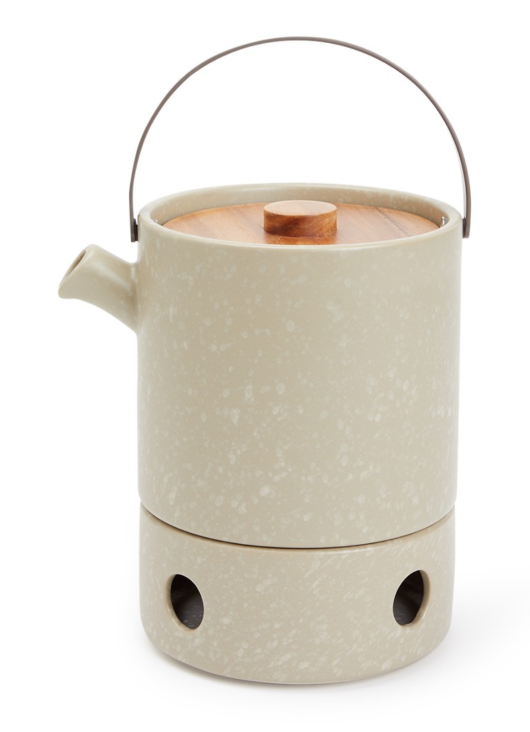 Bredemeijer Umea theepot met warmhouder 1,2 liter Beige - Deal