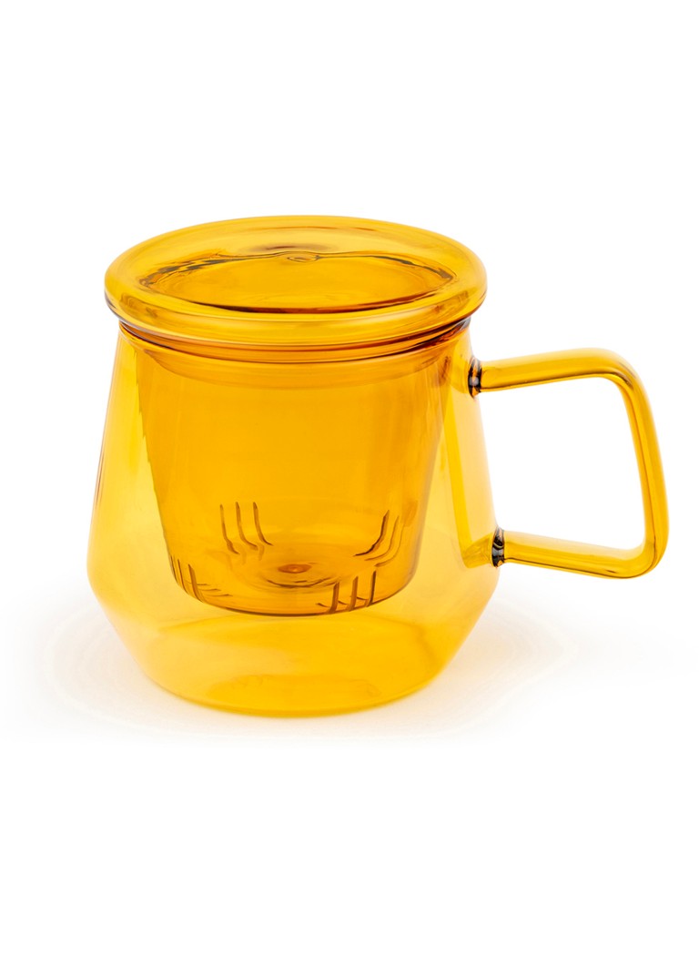 Bredemeijer Tea For One Livorno kopje met theetip en filter 29 cl 3-delig Oranjebruin - Deal