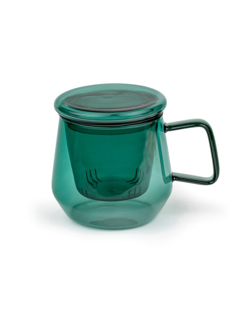 Bredemeijer Tea For One Livorno kopje met theetip en filter 29 cl 3-delig Groen - Deal