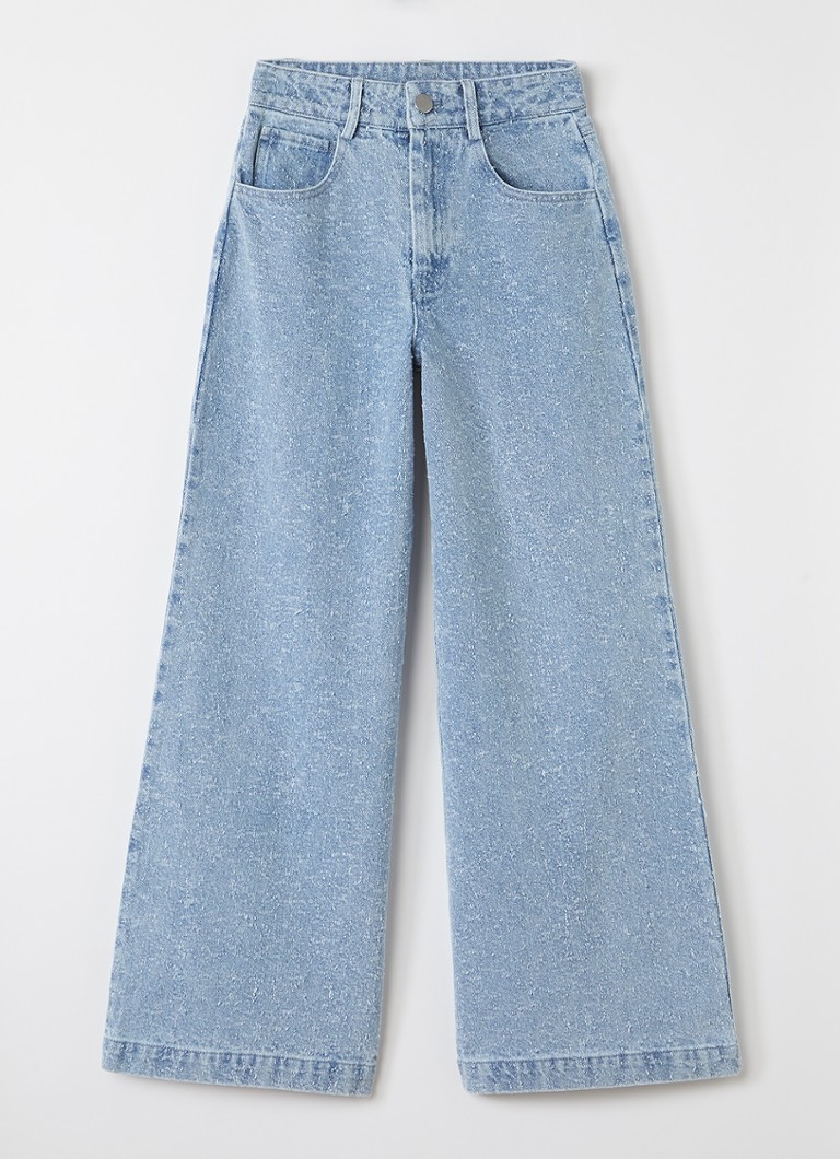 AI&KO Meisjes Charly flared jeans met structuur in de kleur Indigo, maat: 16J=176