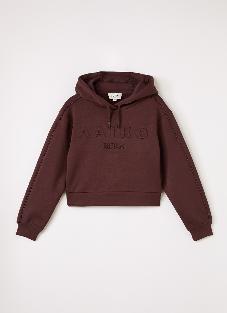 Aaiko Meisjes Haylee hoodie met logo in de kleur Bruin, maat: 16J=176