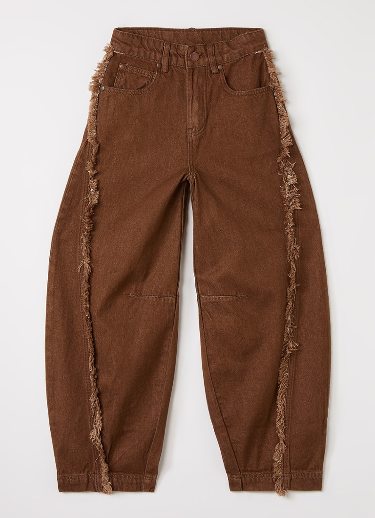 Aaiko Meisjes Quinn balloon fit jeans in de kleur Bruin, maat: 12J=152