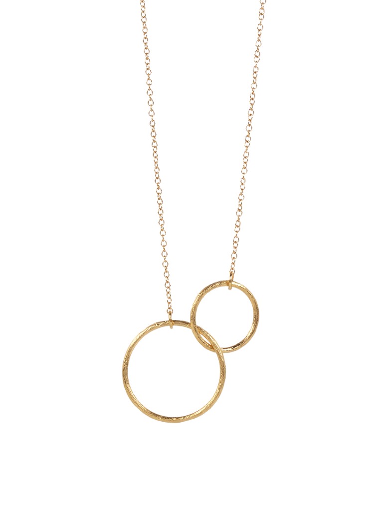 Pernille Corydon Dames Double Plain ketting verguld in de kleur Goud, maat: OS