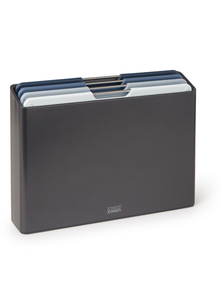 Joseph Joseph Folio Large snijplank 24 x 34 cm set van 4 Zwart - Deal