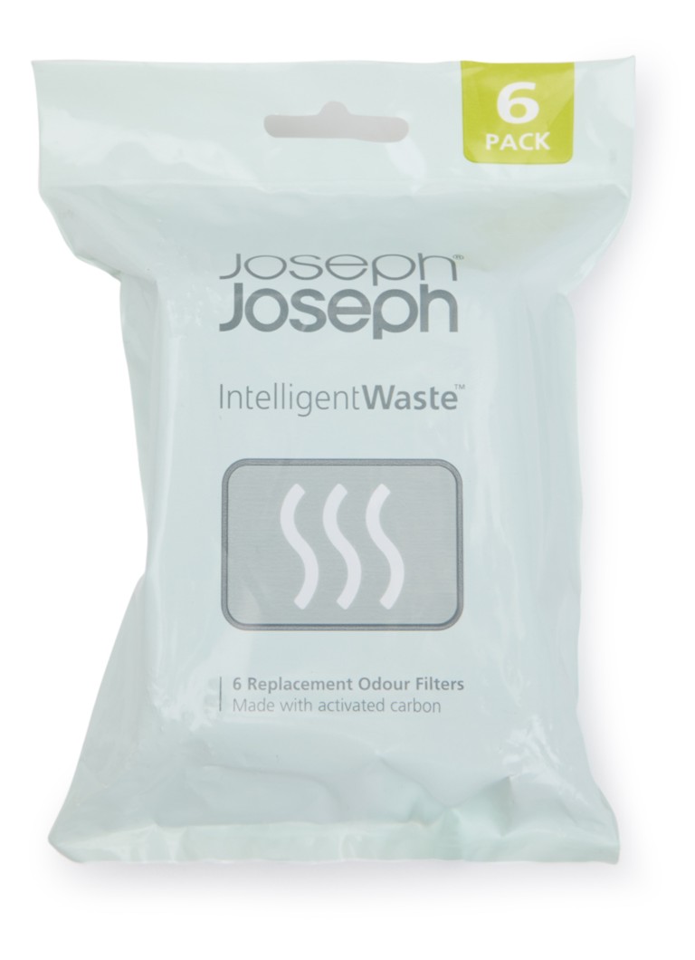 Joseph Joseph IntelligentWaste geurfilter met actieve koolstof set van 6 Zwart - Deal