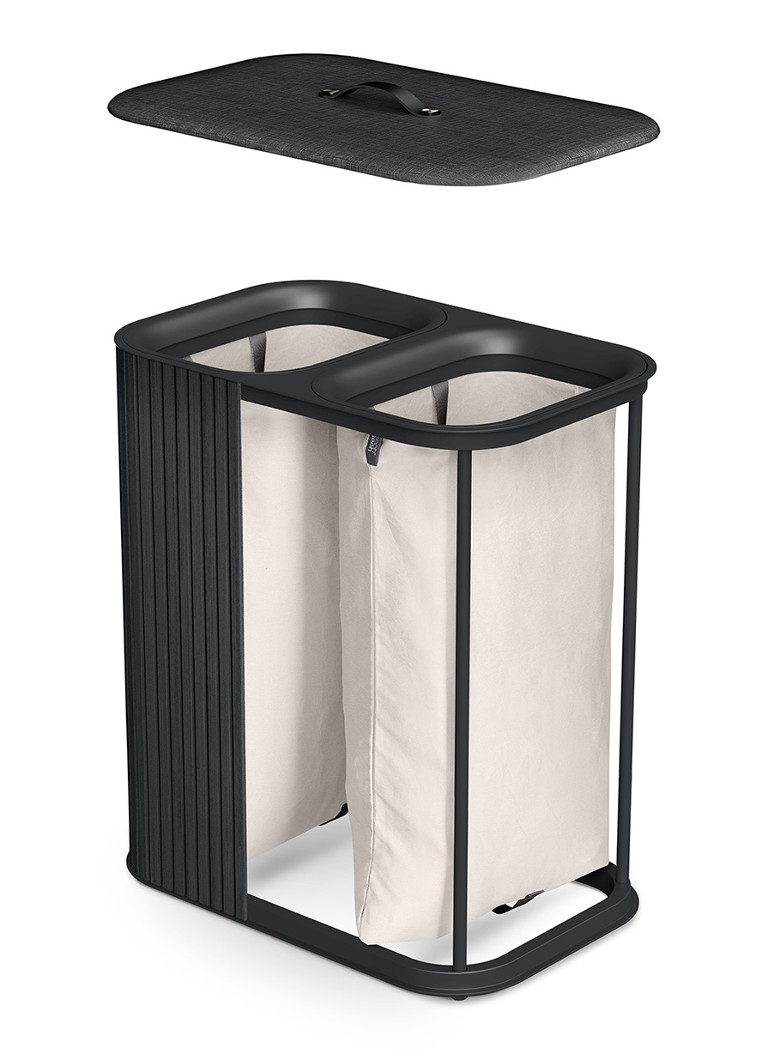Joseph Joseph Tota Twin Luxe wasmand 73,5 cm Zwart - Deal