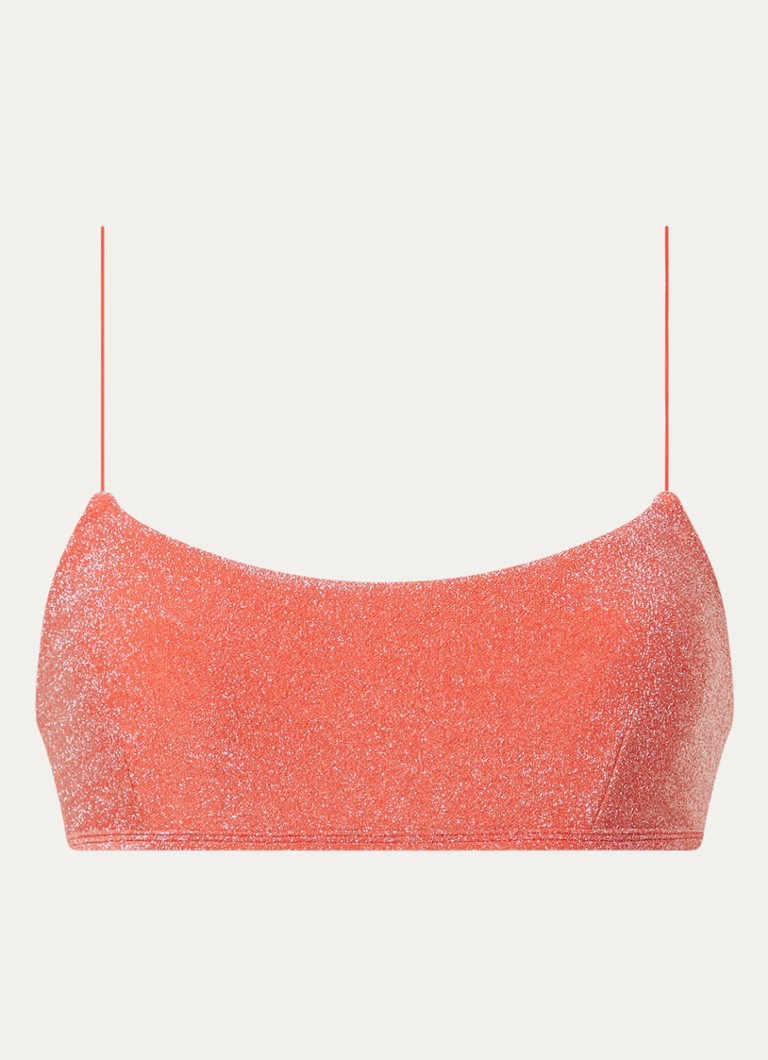 It's Now Cool Dames Bandeau bikinitop met lurex in de kleur Rood, maat: M