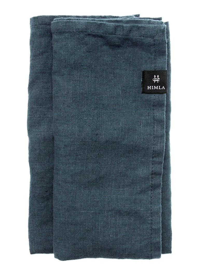 Himla Sunshine servet set van 4 Donkerblauw - Deal