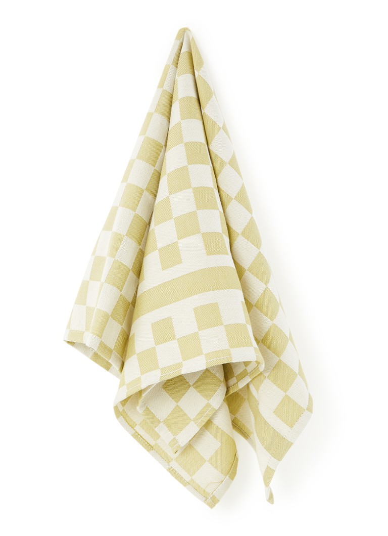 De Witte Lietaer Groom-A theedoek van katoen 70 x 65 cm Lime - Deal
