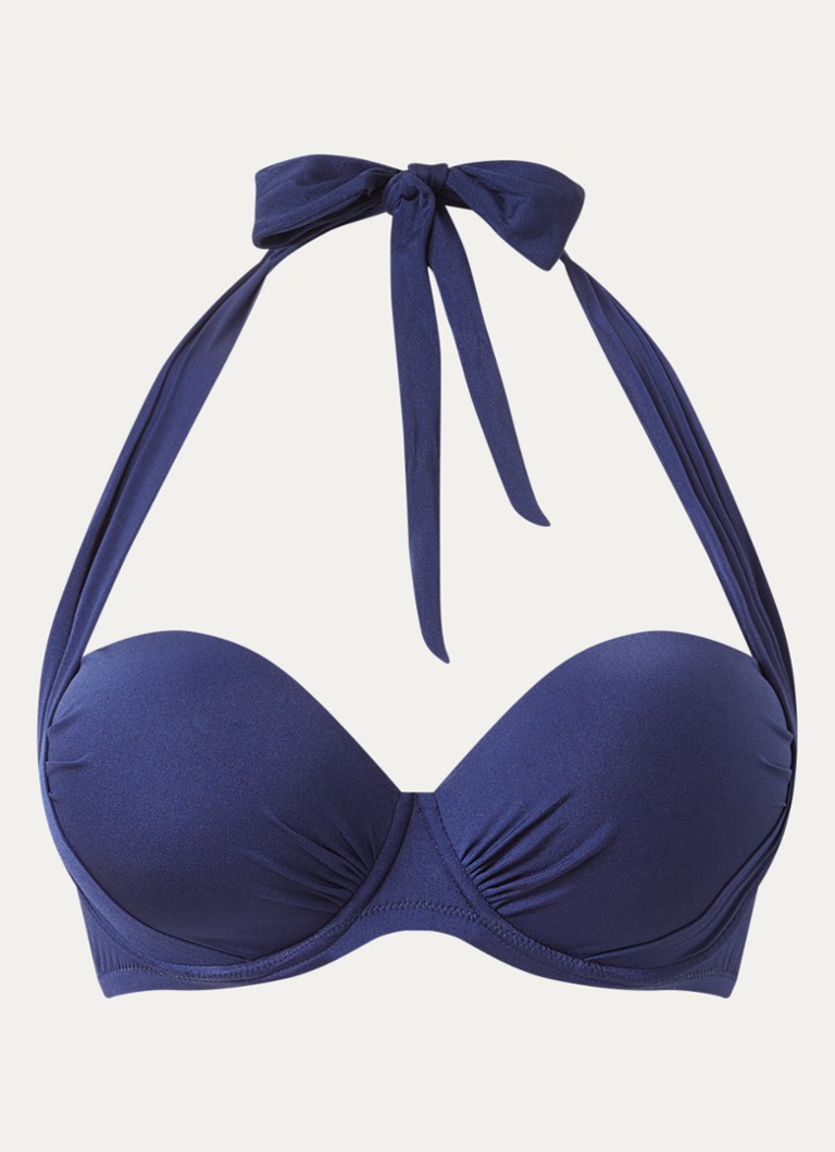 Pain de Sucre Dames Django halter bikinitop in de kleur Donkerblauw, maat: D85
