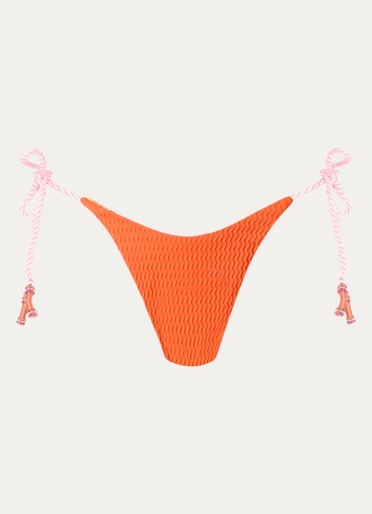 MAAJI Dames Summer Dunes Harley reversible tanga bikinislip met kralendecoratie in de kleur Oranje, maat: L