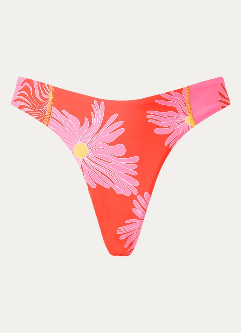 MAAJI Dames Water Blossom bikinislip met print in de kleur Rood, maat: M