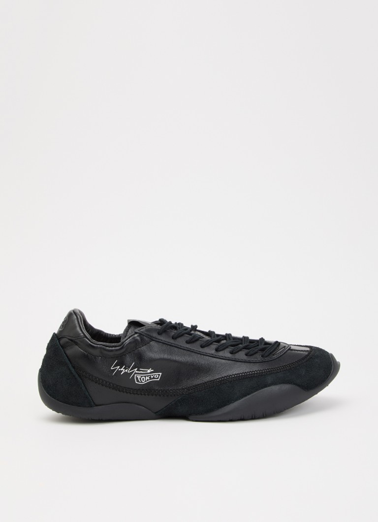 Y-3 Dames Tokyo Warped sneaker van leer met suède details in de kleur Zwart, maat: 40