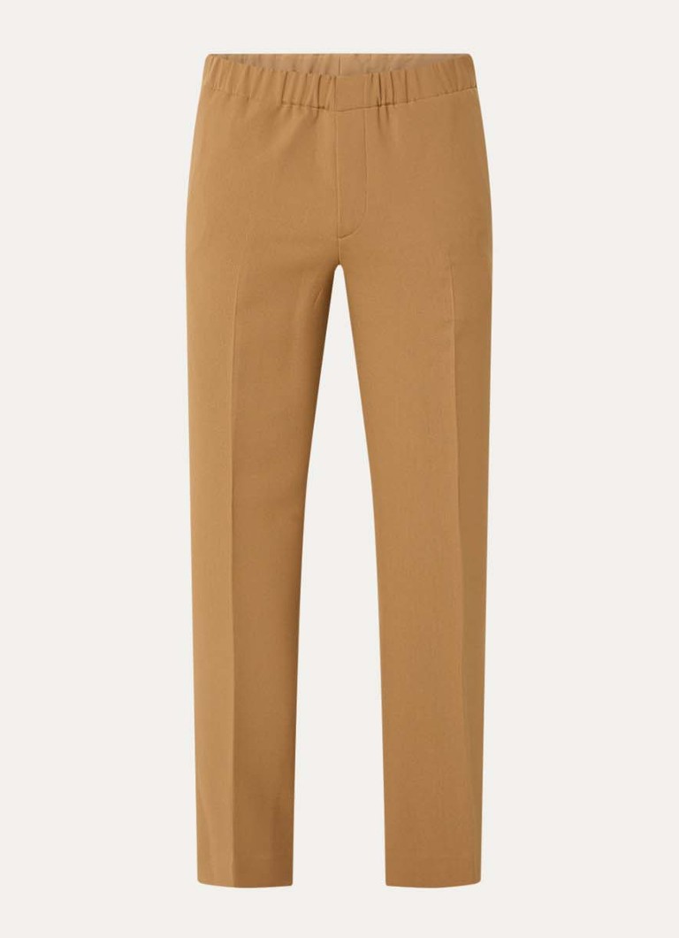 Sandro Heren Wide fit pantalon met steekzakken en persplooi in de kleur Khaki
