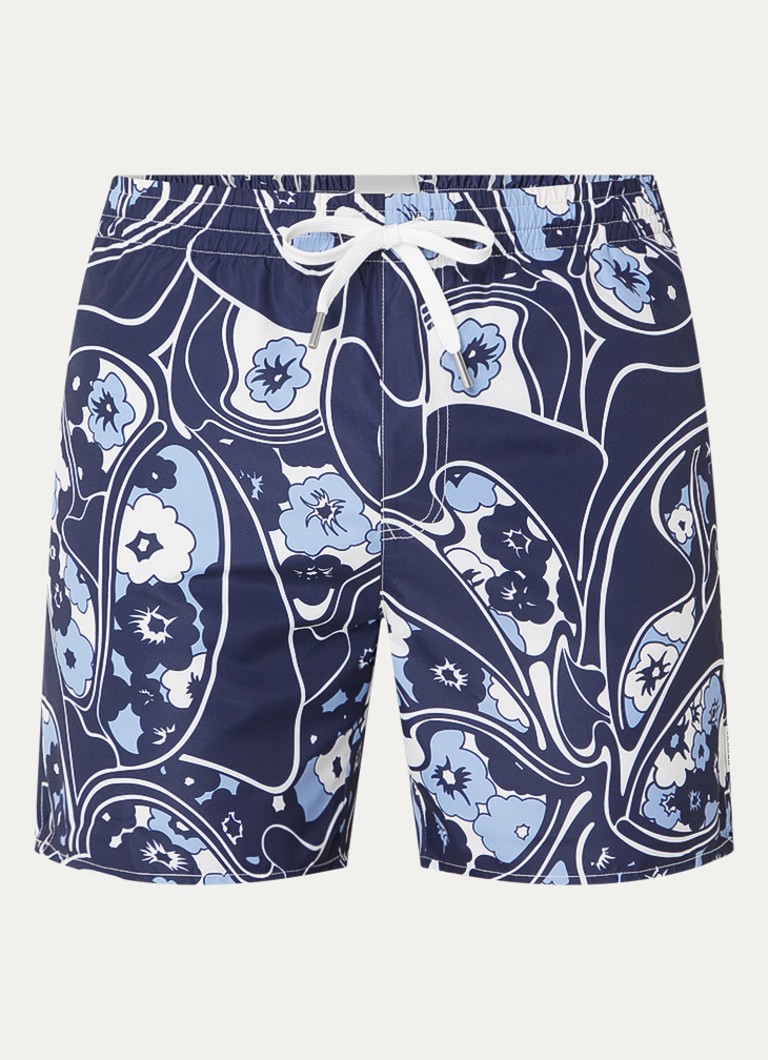 Sandro Heren Zwemshorts met prints en steekzakken in de kleur Donkerblauw