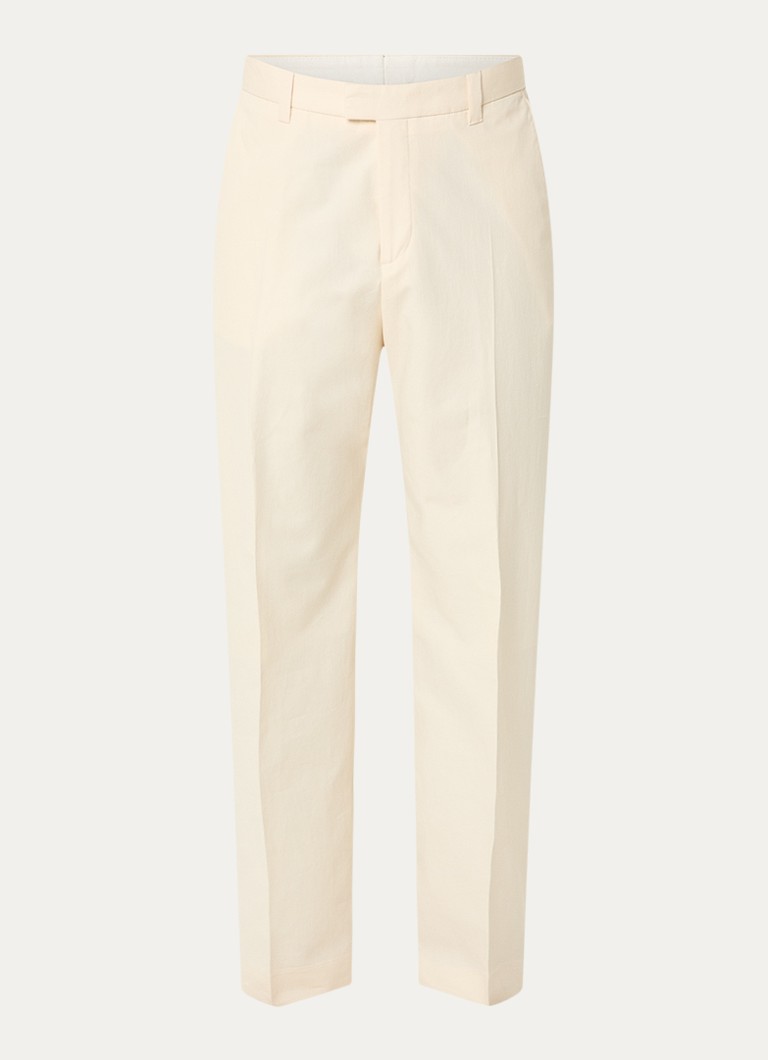 Sandro Heren Straight fit pantalon met steekzakken in de kleur Ivoor