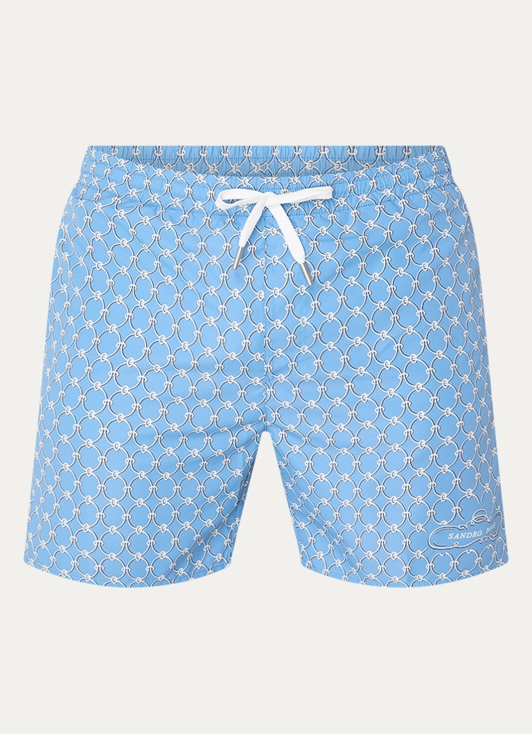 Sandro Heren Zwemshorts met print in de kleur Staalblauw