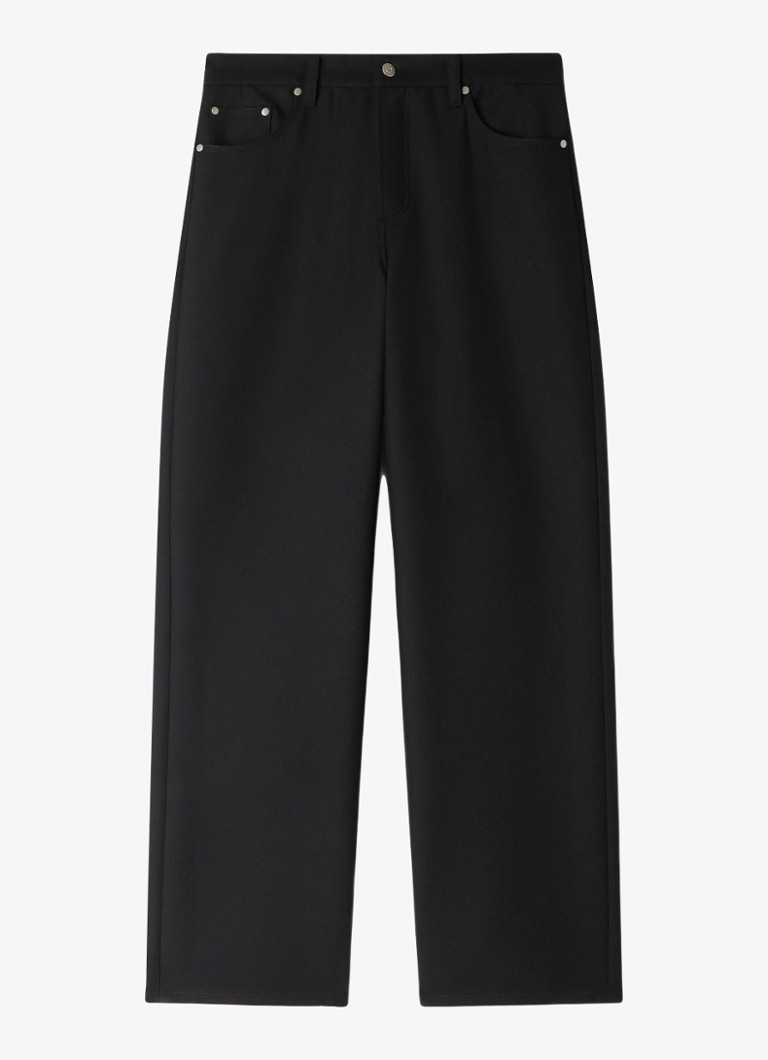 Sandro Heren Straight fit pantalon met steekzakken in de kleur Zwart