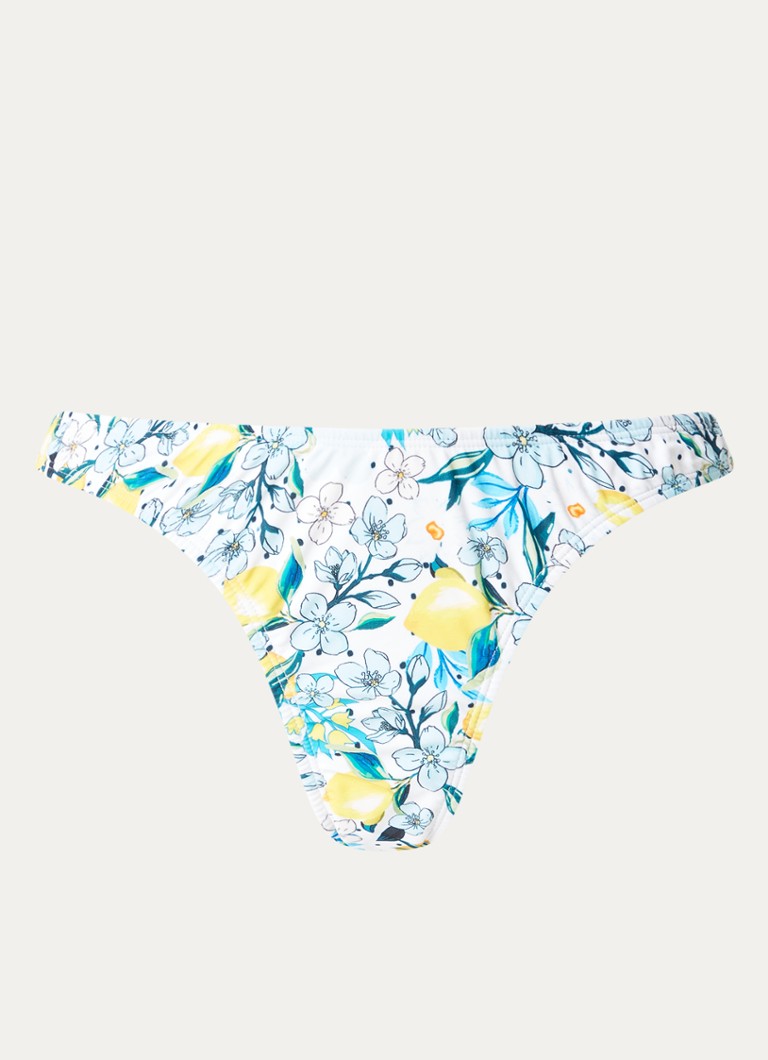 Blackbough Swim Dames Misha bikinislip met bloemenprint in de kleur Lichtblauw, maat: XL