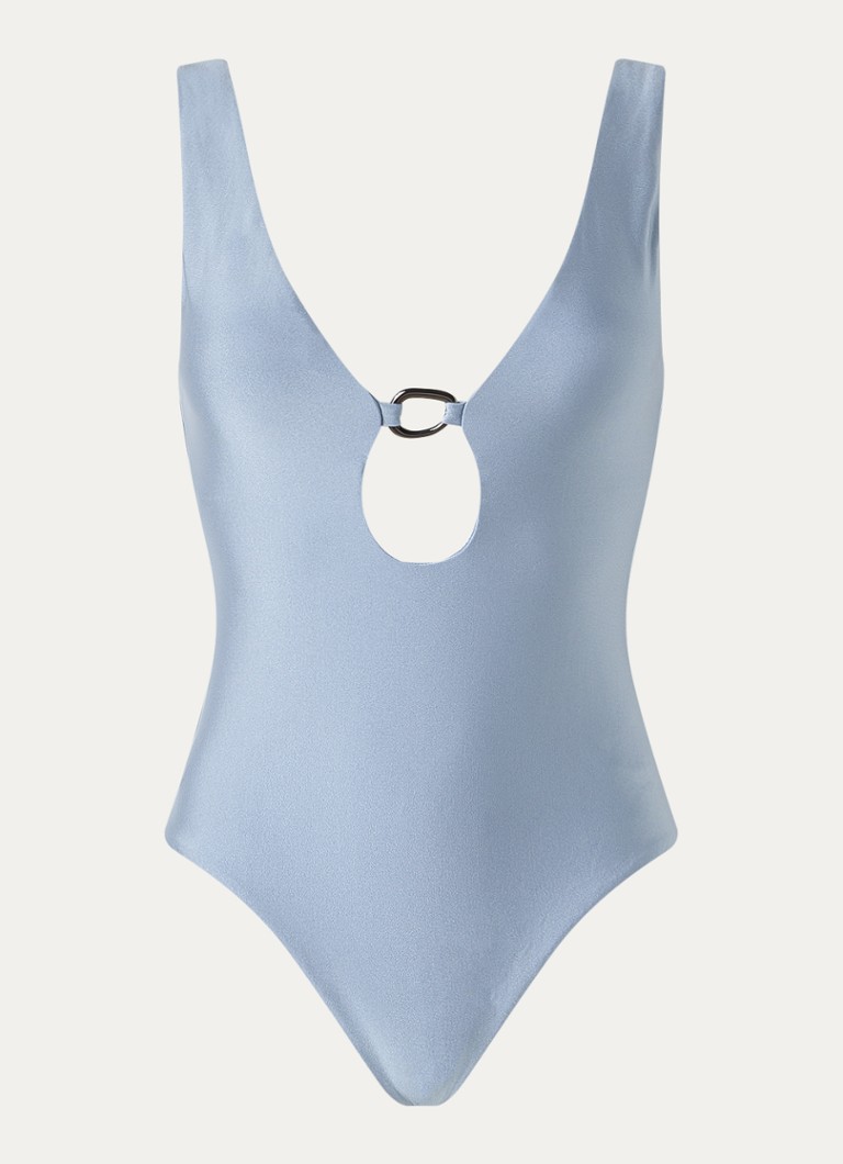JETS Australia Dames Jetset voorgevormd badpak met uitneembare vulling in de kleur Blauwgrijs, maat: 40