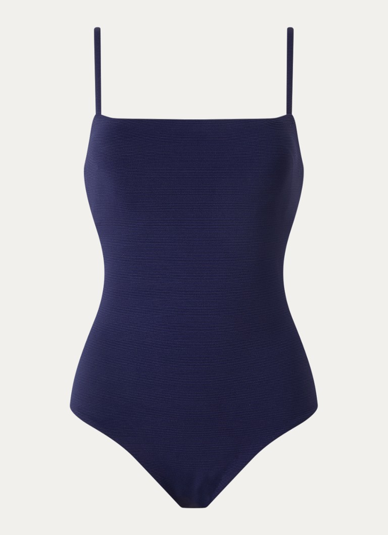 JETS Australia Dames Versa Rib badpak met uitneembare vulling in de kleur Blauw, maat: 38