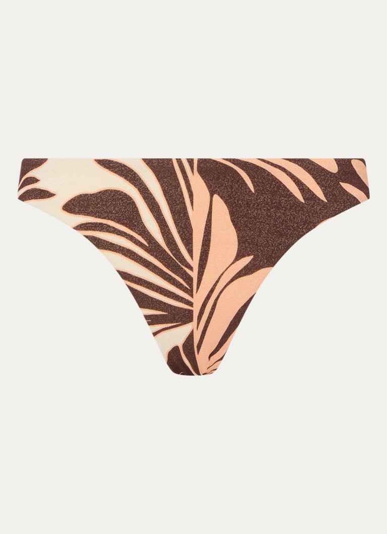 JETS Australia Dames Dahlia Palm bikinislip met lurex in de kleur Bruin, maat: 38