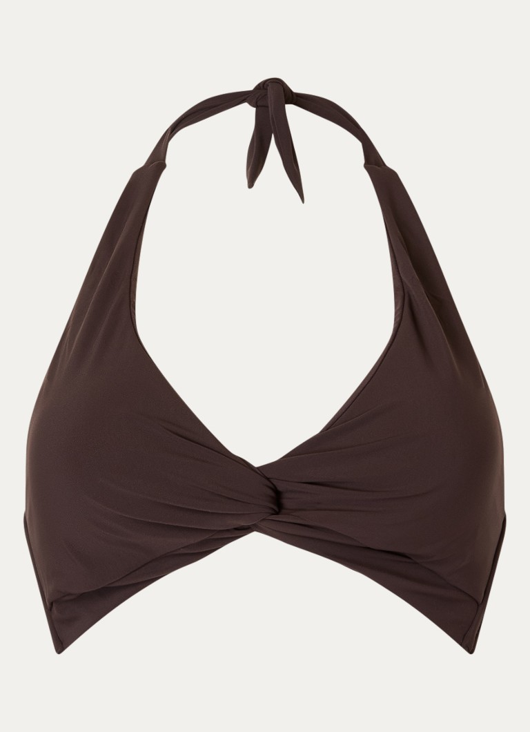 JETS Australia Dames Jetset bikinitop met uitneembare vulling in de kleur Chocoladebruin, maat: 40