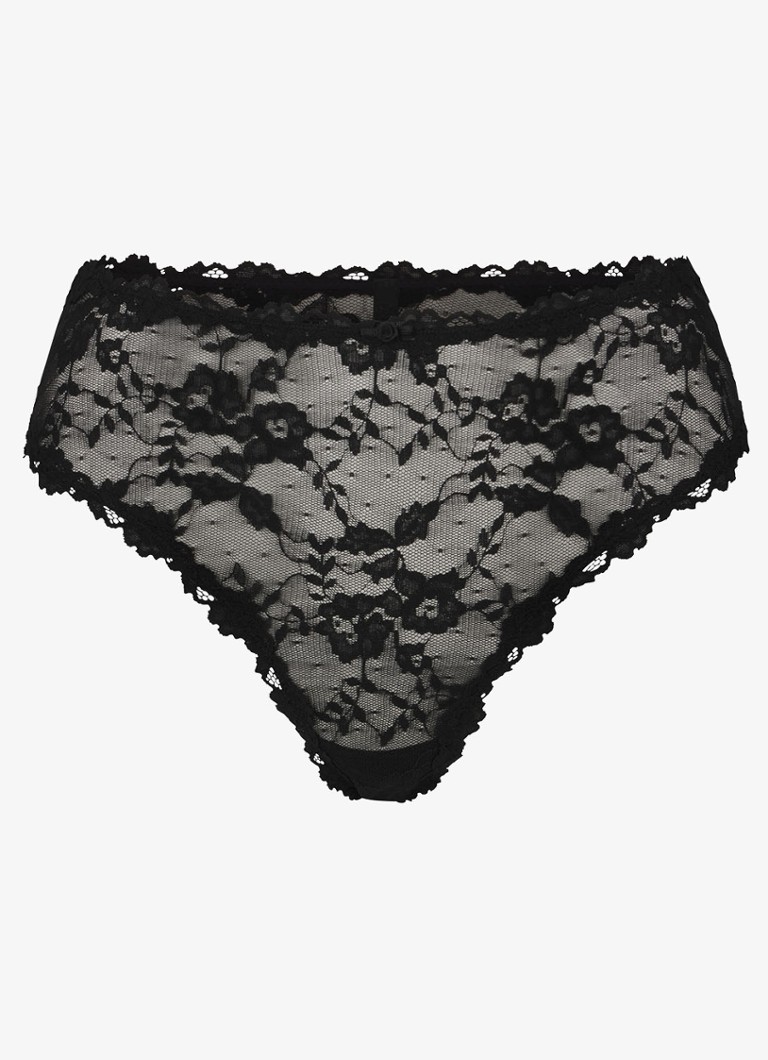 SKIMS Dames Stretch Lace slip van kant in de kleur Soot, maat: M