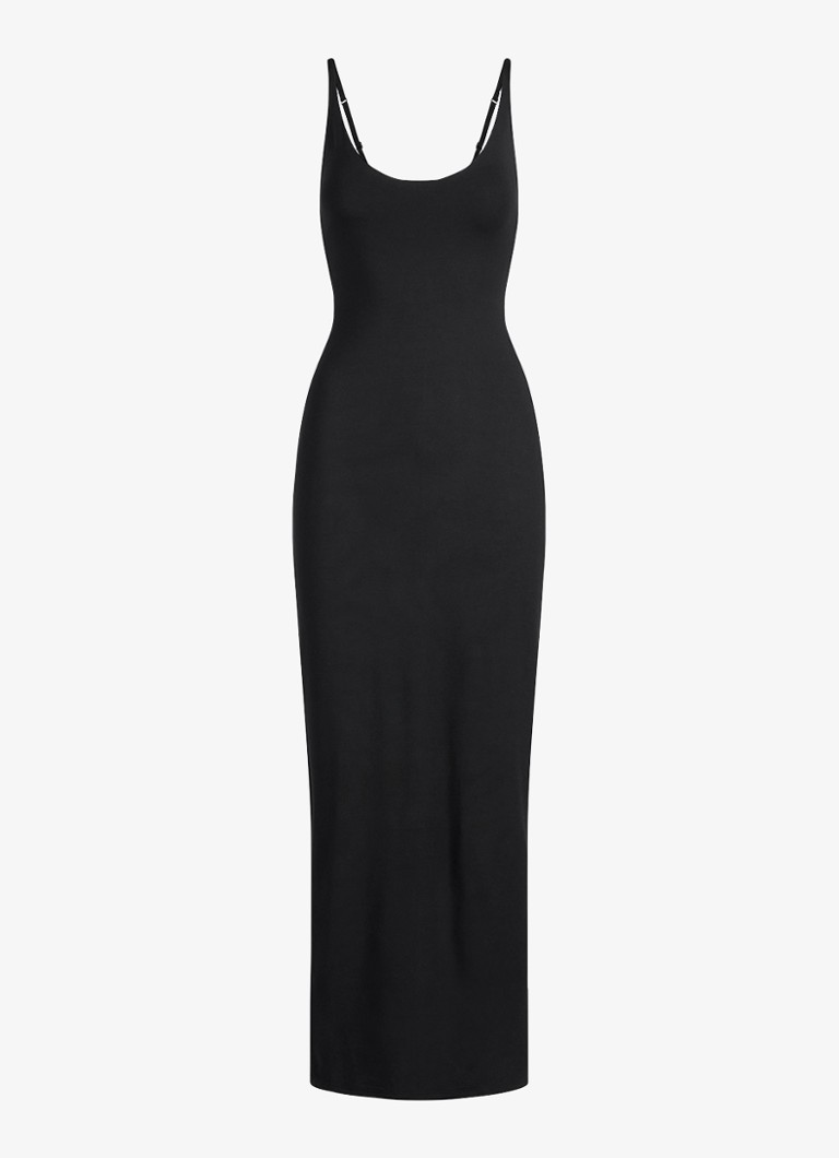 SKIMS Dames Maxi jurk met rechthoekige hals in de kleur Donkerblauw, maat: 2XL