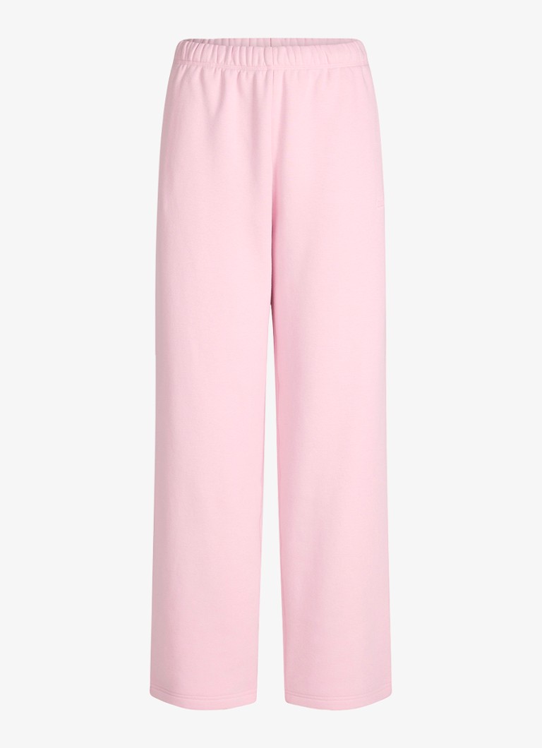 SKIMS Dames Cotton Fleece mid waist straight fit joggingbroek met steekzakken in de kleur Halite, maat: XXL