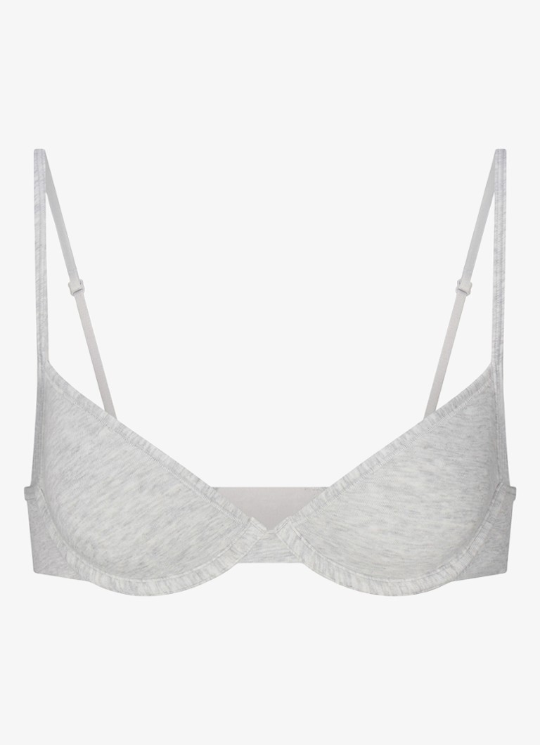 SKIMS Dames Fits Everybody Bh met beugelondersteuning in de kleur Lichtgrijs, maat: 70E