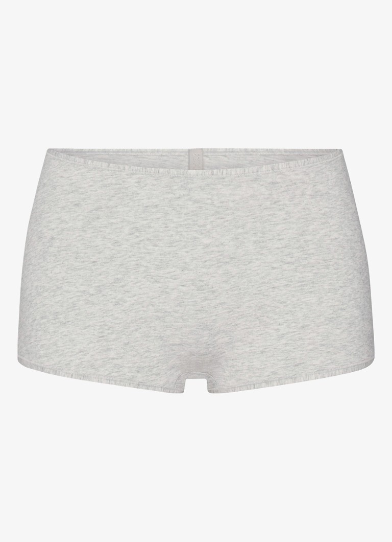 SKIMS Dames Fits Everybody mid waisted shorty in de kleur Lichtgrijs, maat: L