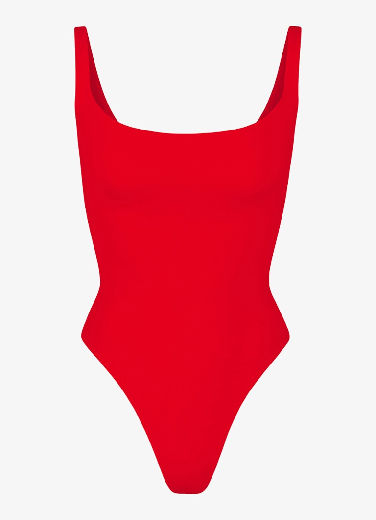 SKIMS Dames Fits Everybody body met rugdecolleté in de kleur Cherry, maat: XL
