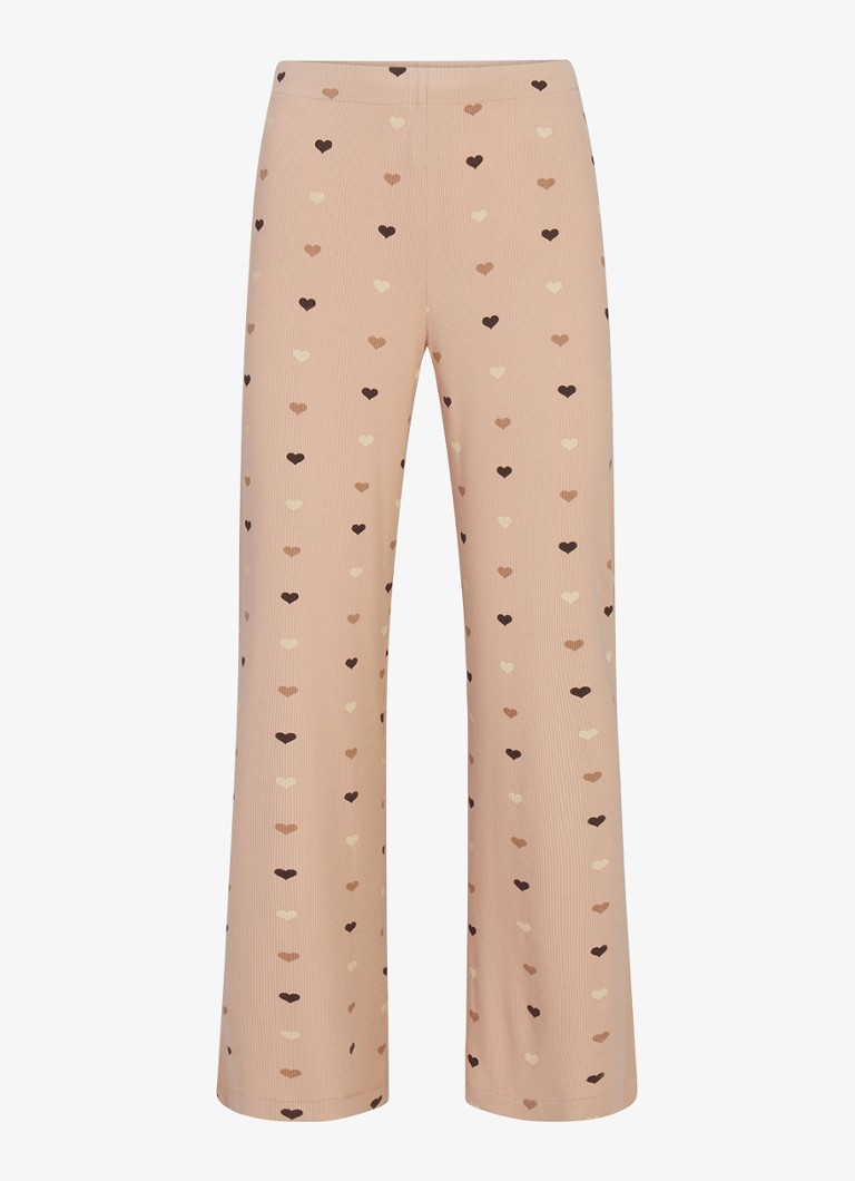SKIMS Dames Soft Lounge pyjamaset met print in de kleur Mica Mini Heart Halfdrop, maat: S
