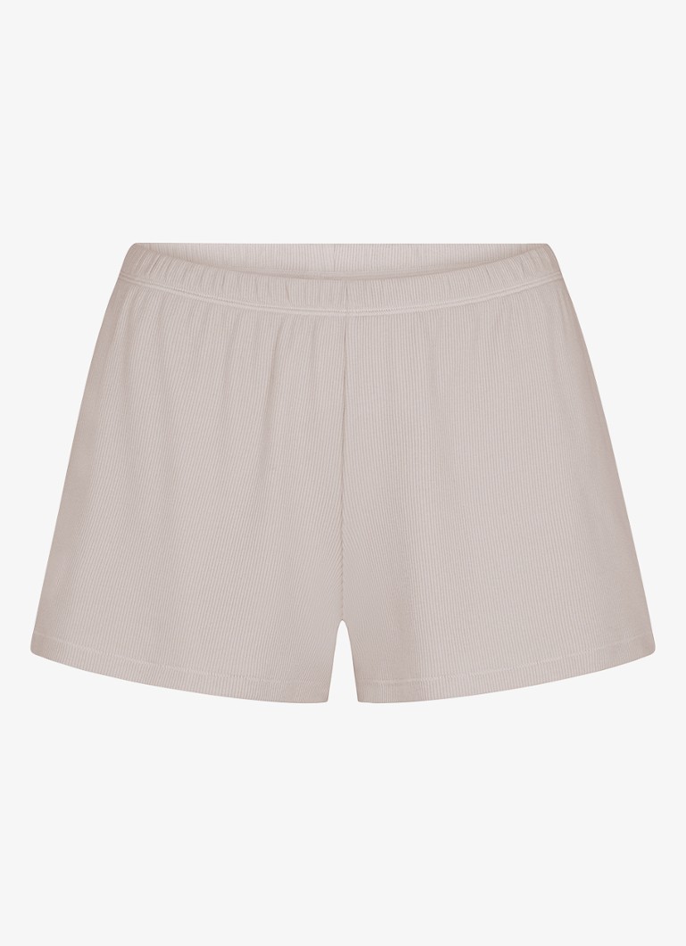 SKIMS Dames Cotton Rib korte broek met ribstructuur in de kleur Grijs, maat: XXL
