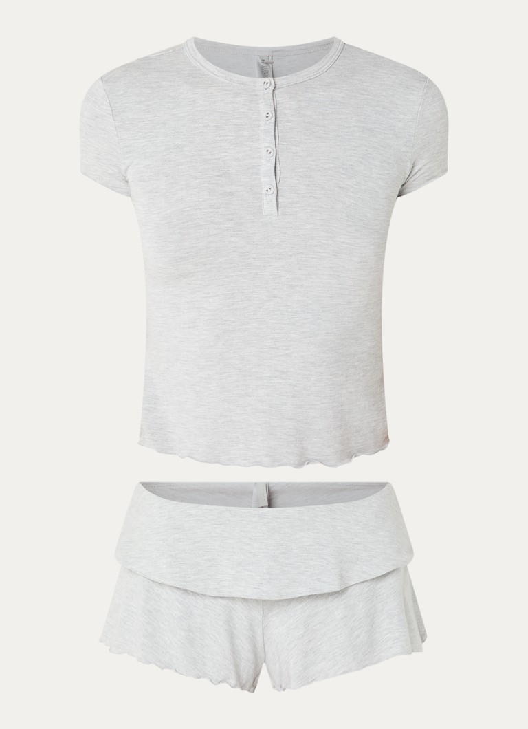 SKIMS Dames Sleep Cami pyjamaset in de kleur Grijsmele, maat: S