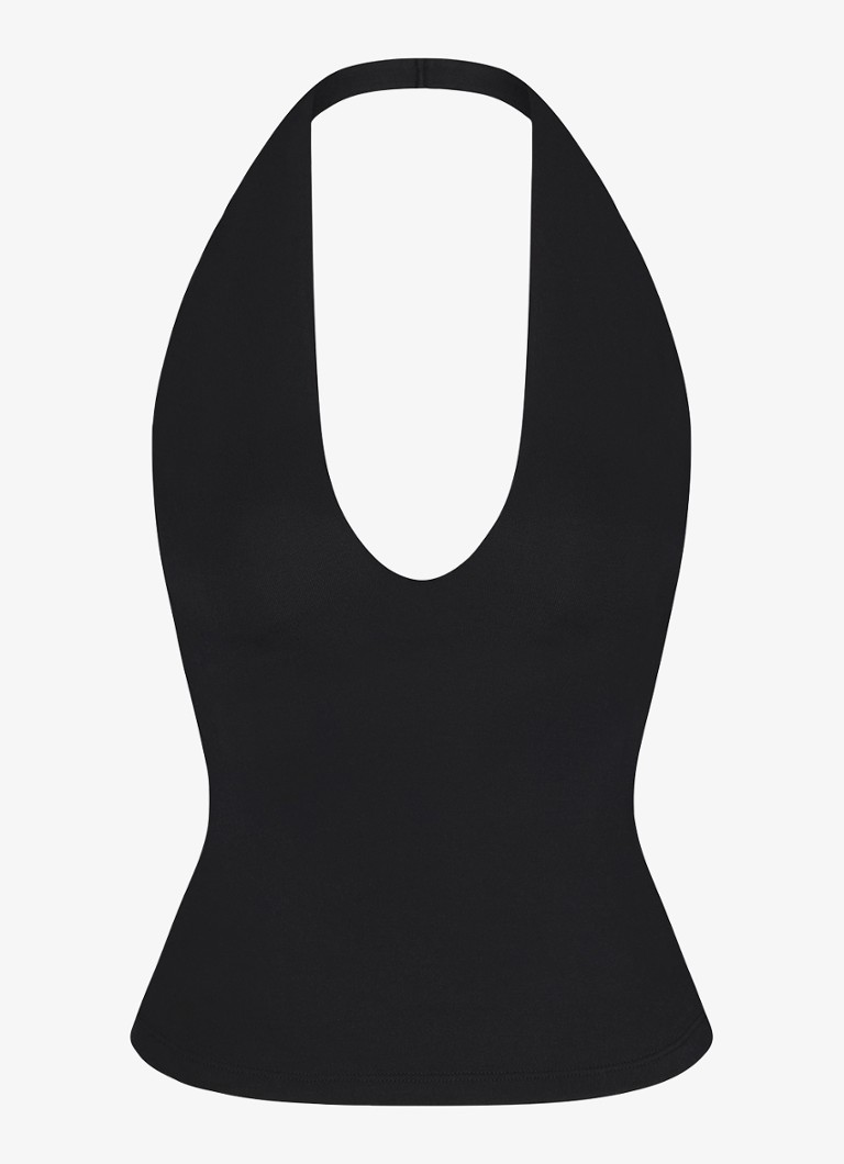 SKIMS Dames Smooth Layers haltertop in de kleur Zwart, maat: XXL