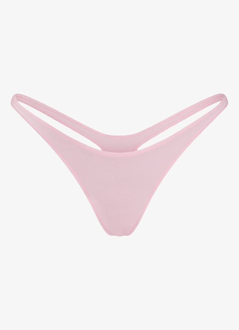 SKIMS Dames Everyday Cotton string in de kleur Lichtroze, maat: XS