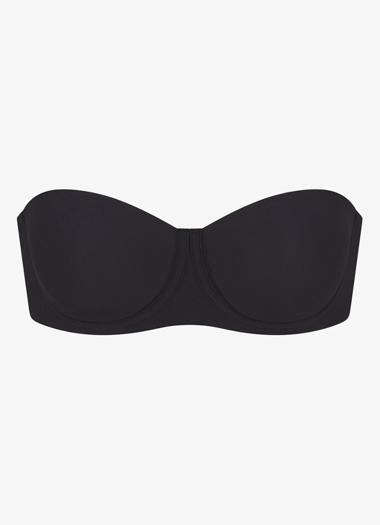SKIMS Dames Fits Everybody voorgevormde strapless bh met afneembare bandjes in de kleur Zwart, maat: 75E