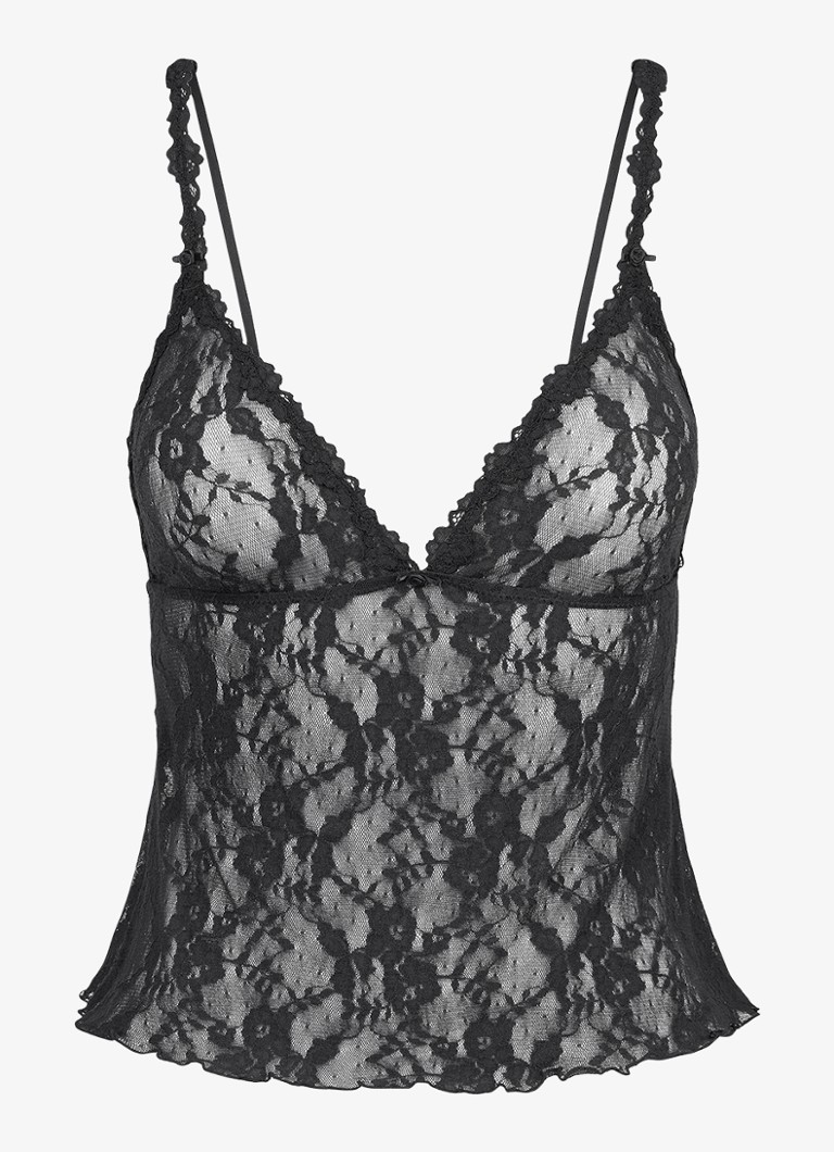SKIMS Dames Stretch Lace set van kant in de kleur Zwart, maat: S