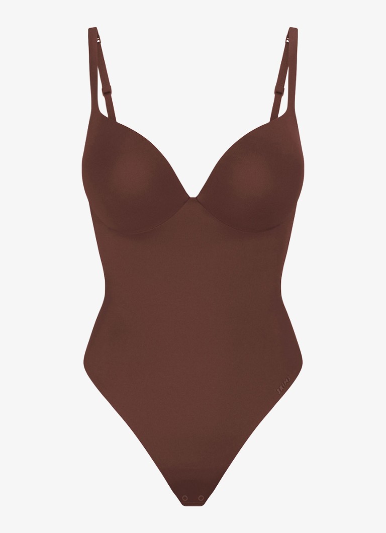 SKIMS Dames Ultimate stringbody in de kleur Chocoladebruin, maat: M
