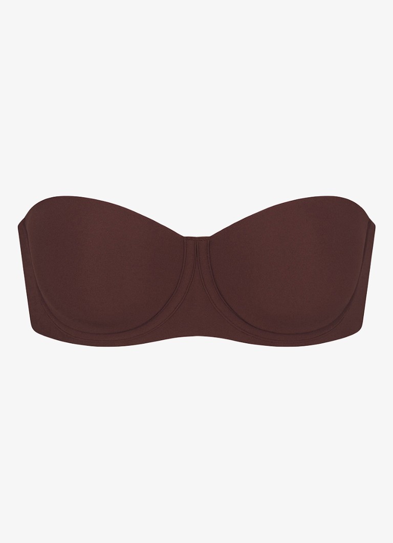 SKIMS Dames Fits Everybody strapless bh in de kleur Cocoa, maat: 75C