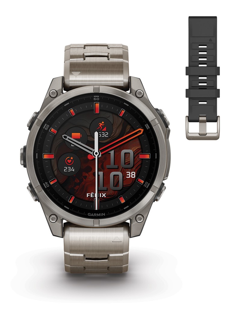 Garmin Heren Fenix 8 47mm, AMOLED, saffier