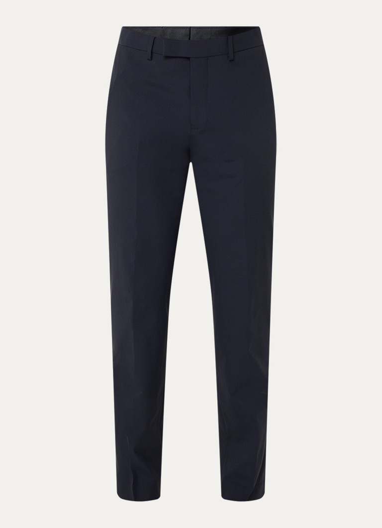 Sandro Heren Slim fit pantalon in wolblend met steekzakken in de kleur Donkerblauw