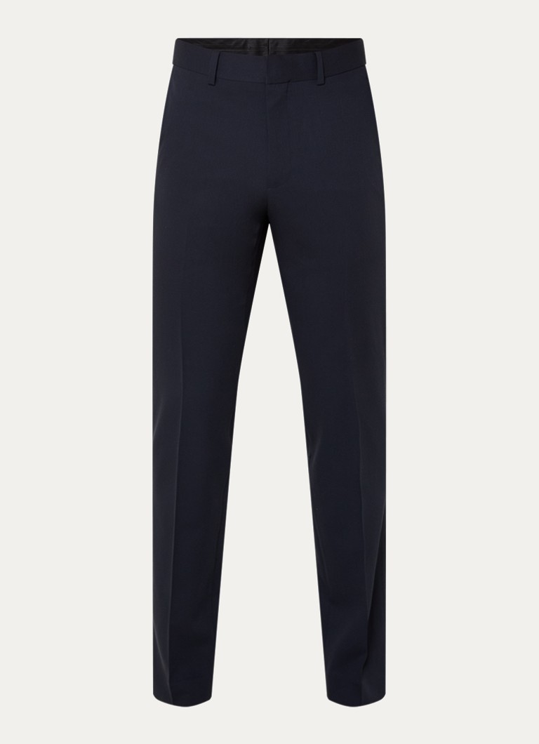Sandro Heren Slim fit pantalon van scheerwol met steekzakken in de kleur Donkerblauw